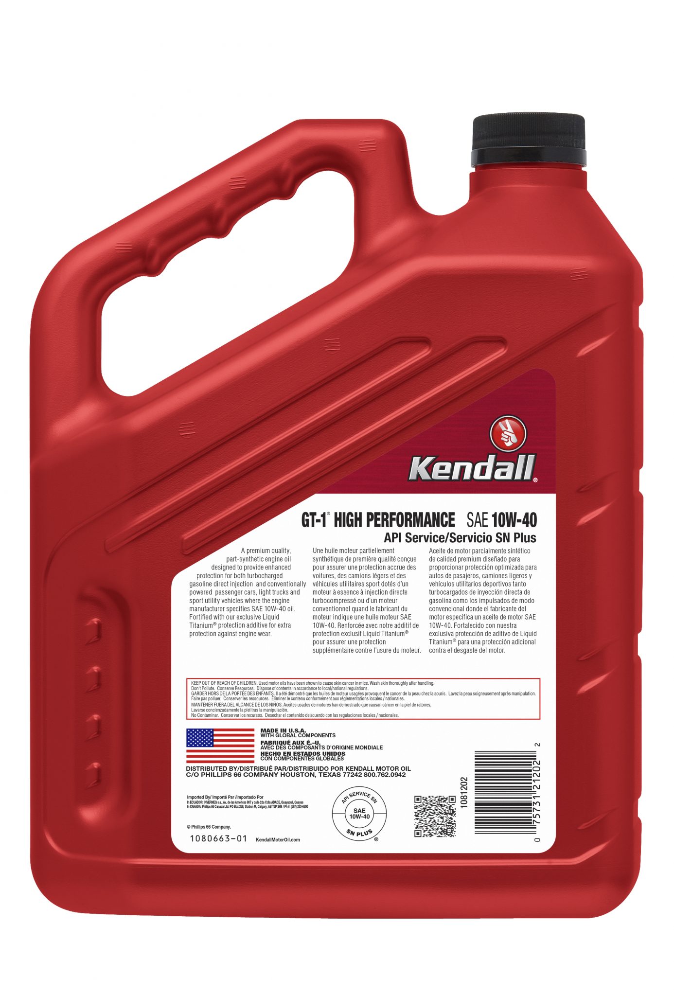 Kendall GT1 HP Synt. Blend 10W40 Kendall Motor Oil